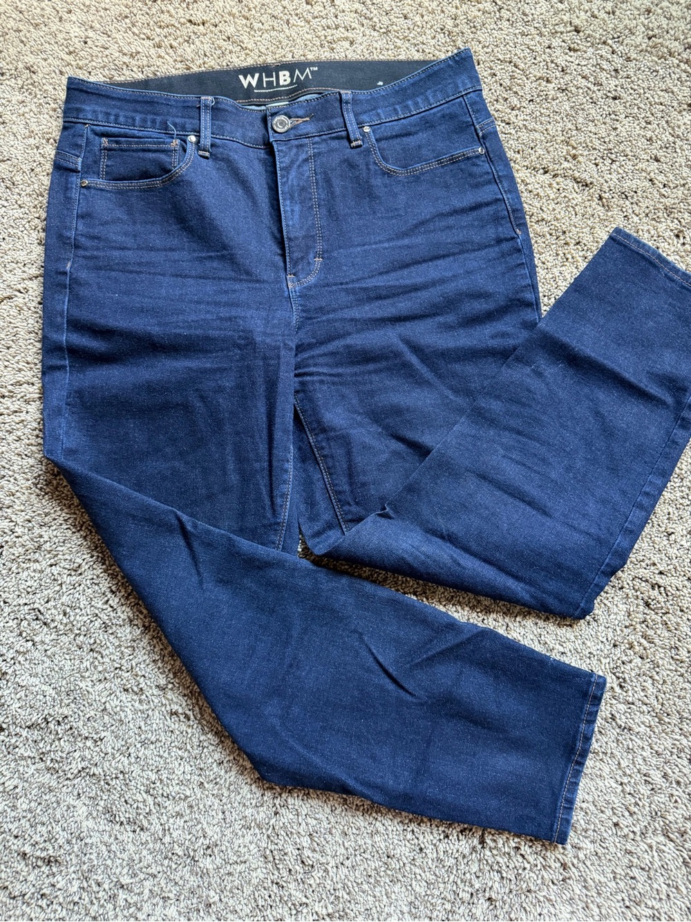 White House Black Market Women’s Dark Wash Slim Fit Jeans. - 10